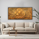 Lord buddha canvas painting for living room,bedroom, office, hotel et. big size 48x24 inch ready to hang