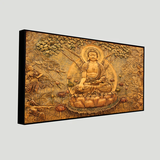 Lord buddha canvas painting for living room,bedroom, office, hotel et. big size 48x24 inch ready to hang