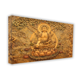 Lord buddha canvas painting for living room,bedroom, office, hotel et. big size 48x24 inch ready to hang