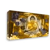 Golden Buddha canvas painting for living room,bedroom, office, hotel et. big size 48x24 inch ready to hang