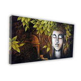 Buddha Wall Painting for Mindful Interiors canvas painting for living room,bedroom, office, hotel et. big size 48x24 inch ready to hang