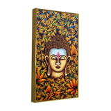 Meditative Buddha Canvas Painting | Spiritual Home Décor for Calmness & Energy Cleansing | Perfect Wall Art – Size 4x2 Feet