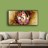 Beautiful Lord Ganesh Ji canvas painting for living room,bedroom, office, hotel etc.