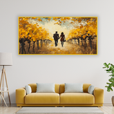 Couple Walking Hand in Hand Through Vineyard | Size 2x4 Feet