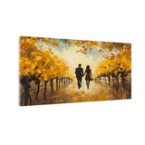 Couple Walking Hand in Hand Through Vineyard | Size 2x4 Feet