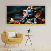 Colorful Lord Ganesha Canvas | Vibrant Spiritual Wall Decor