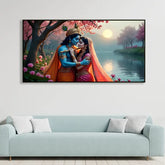 Radha Krishna Modern Wall Décor – Heritage Canvas painting