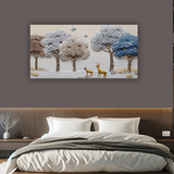 Beautiful couple of deers canvas painting for living room,bedroom, office, hotel et. big size 48x24 inch ready to hang