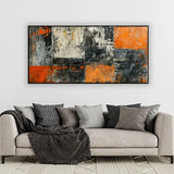 Abstract Line Art Canvas – Minimal Gold & Black | Size 2x4 Feet