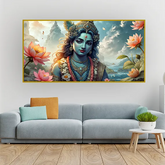 Krishna Wall Painting – Divine Canvas Art for Home & Living