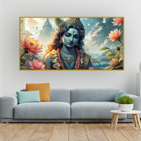 Krishna Wall Painting – Divine Canvas Art for Home & Living