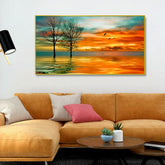 Sunset Scenery Canvas Painting