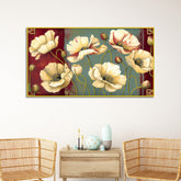 Modern Golden Flower Canvas Painting for Home & Office Décor