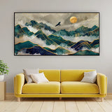 Sunset Over the Hills – Mountain Landscape Canvas