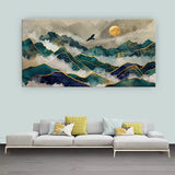 Sunset Over the Hills – Mountain Landscape Canvas
