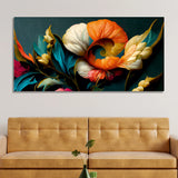 Graceful Bloom Floral Canvas Wall Art Painting Size 4x2 feet
