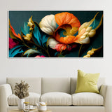 Graceful Bloom Floral Canvas Wall Art Painting Size 4x2 feet