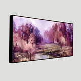 Autumn Forest Scenic View Canvas Wall Painting Size:H x W, 2x4 Feet