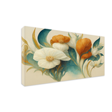 Blooming Flowers Canvas Wall Art for Home & Office Décor | Nature-Inspired Painting in 4x2 Feet for a Fresh Look