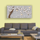 Nature-Inspired Floral canvas painting for living room,bedroom, office, hotel et. big size 48x24 inch ready to hang