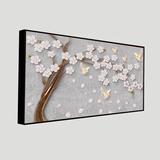 Nature-Inspired Floral canvas painting for living room,bedroom, office, hotel et. big size 48x24 inch ready to hang