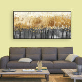 Golden Fall Season Nature Landscape Wall Art Size:H x W, 2x4 Feet