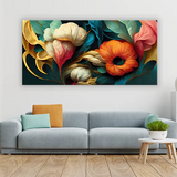 Abstract Flower Symphony Canvas | Artistic Floral Wall Painting