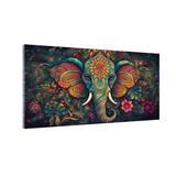 Beautiful-elephant-colorful Canvas Wall Art – Painting Size:H x W, 2x4 Feet