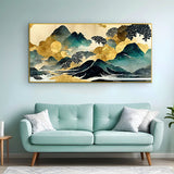 Golden Mount Fuji Landscape – Premium Canvas Wall Art |Size W 4x H 2 feet