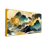 Golden Mount Fuji Landscape – Premium Canvas Wall Art |Size W 4x H 2 feet