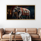 Indian-elephant-colorful Canvas Wall Art – Painting Size:H x W, 2x4 Feet