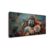 Large Buddha portrait – spiritual wall décor for calm ambience