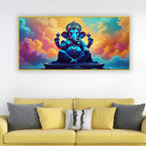 Royal Ganesha Canvas Painting | Luxury Divine Wall Art Decor