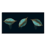Luxurious Abstract Green Leaves - Premium Modern Wall Art |Size W 4 x H 2 feet
