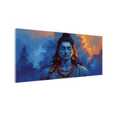 Lord Shiva in Yoga Canvas Wall Art – Divine Mahadev Painting Size:H x W, 2x4 Feet
