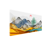 modern-abstract-art-wall-landscape-painting-golden-background-scenery-fashionable-wallpaper| Size 2x4 Feet