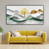 Winter Deer Landscape | Cool Tone Nature Canvas Art