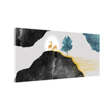 Twin Deer in Morning Mist | Nature Canvas Painting