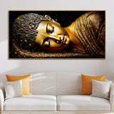Modern Golden Buddha Statue - Buy Canvas Wall Painting | Size 2x4 Feet
