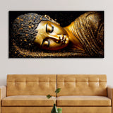 Modern Golden Buddha Statue - Buy Canvas Wall Painting | Size 2x4 Feet