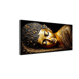 Modern Golden Buddha Statue - Buy Canvas Wall Painting | Size 2x4 Feet