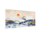 Sunset on Mountains – Golden Horizon Landscape Canvas (4x2 Feet)