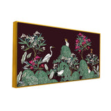 Multi-Colour Peacock Warli Wall Art | Size 2x4 Feet