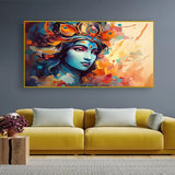 Divine Krishna Painting – Spiritual Canvas Wall Art Decor