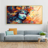 Divine Krishna Painting – Spiritual Canvas Wall Art Decor