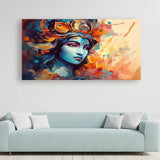Divine Krishna Painting – Spiritual Canvas Wall Art Decor
