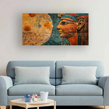 Abstract Painting of Woman with Blue Head| Size 2x4 Feet