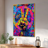 Abstract Man With The Glasses Cotton Canvas Wall Painting