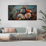 Peaceful Buddha portrait wall art for home, hotel, or yoga room décor – 2x4 feet canvas