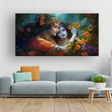 Radha Krishna Cultural Wall Painting – Indian Canvas Decor